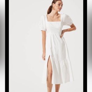 Astr the label white midi dress